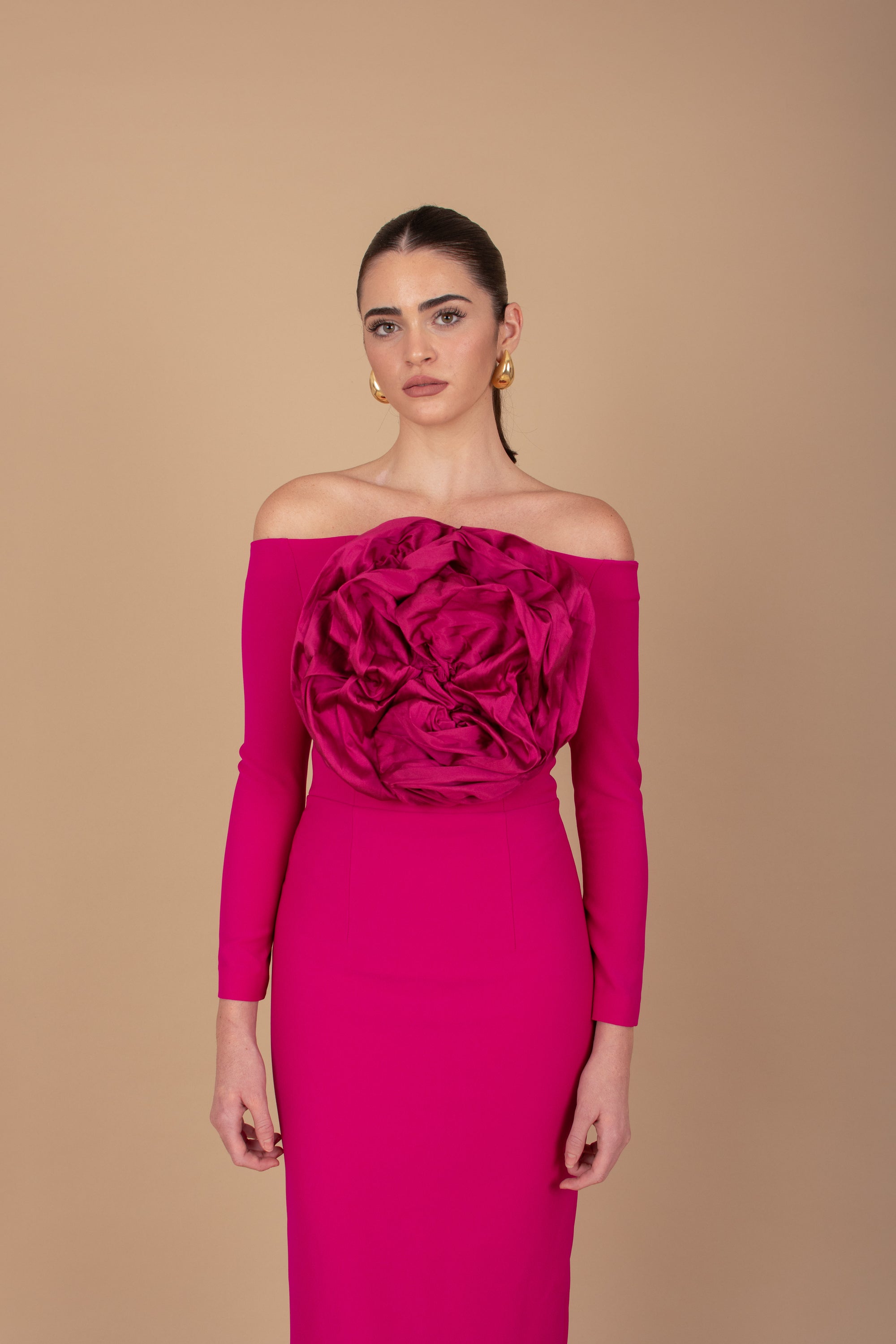 Vestido Fiona Midi - Fucsia