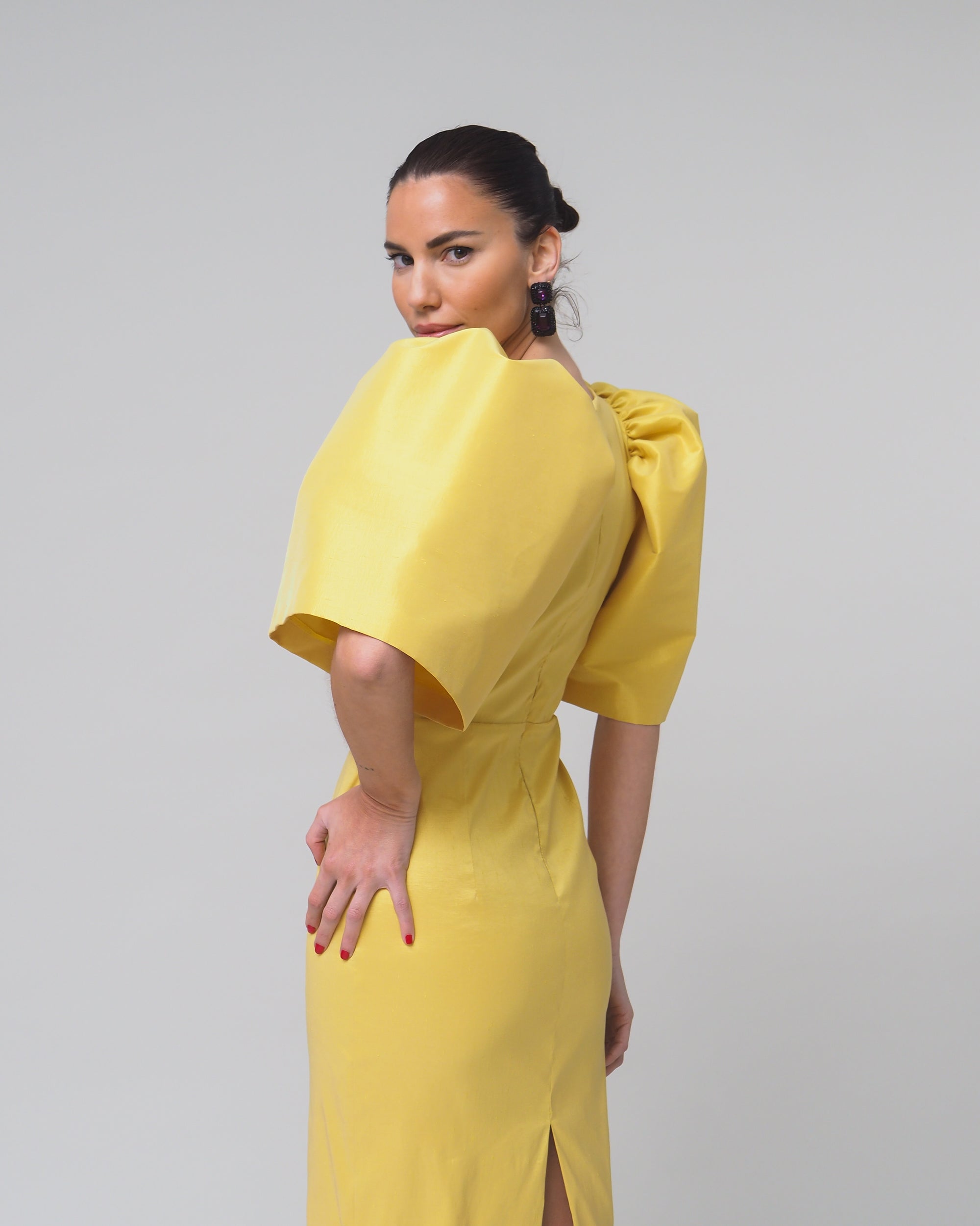 Vestido Isabel Midi - Amarillo